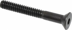 Holo-Krome - #10-24 UNC Hex Socket Drive, 82° Flat Screw - Alloy Steel, Black Oxide Finish, Partially Threaded, 1-1/2" OAL - Exact Tool & Supply