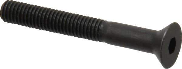 Holo-Krome - #10-32 UNF Hex Socket Drive, 82° Flat Screw - Alloy Steel, Black Oxide Finish, Partially Threaded, 1-1/2" OAL - Exact Tool & Supply