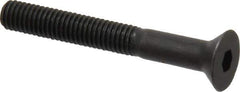 Holo-Krome - #10-32 UNF Hex Socket Drive, 82° Flat Screw - Alloy Steel, Black Oxide Finish, Partially Threaded, 1-1/2" OAL - Exact Tool & Supply