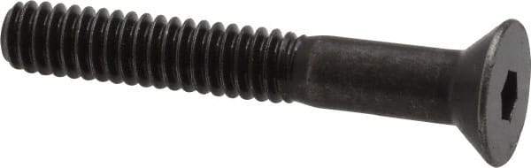 Holo-Krome - 1/4-20 UNC Hex Socket Drive, 82° Flat Screw - Alloy Steel, Black Oxide Finish, Partially Threaded, 1-3/4" OAL - Exact Tool & Supply