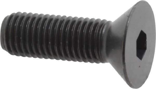 Holo-Krome - 5/16-24 UNF Hex Socket Drive, 82° Flat Screw - Alloy Steel, Black Oxide Finish, Fully Threaded, 1" OAL - Exact Tool & Supply
