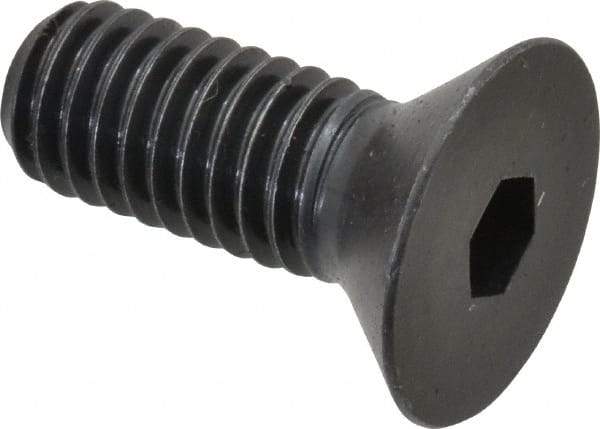 Holo-Krome - 3/8-16 UNC Hex Socket Drive, 82° Flat Screw - Alloy Steel, Black Oxide Finish, Fully Threaded, 1" OAL - Exact Tool & Supply