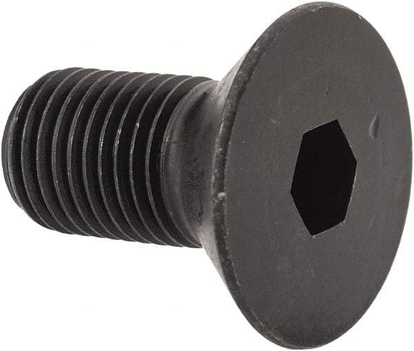 Holo-Krome - 3/8-24 UNF Hex Socket Drive, 82° Flat Screw - Alloy Steel, Black Oxide Finish, Fully Threaded, 3/4" OAL - Exact Tool & Supply