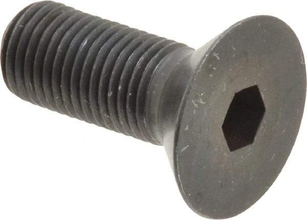 Holo-Krome - 3/8-24 UNF Hex Socket Drive, 82° Flat Screw - Alloy Steel, Black Oxide Finish, Fully Threaded, 1" OAL - Exact Tool & Supply