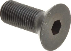 Holo-Krome - 3/8-24 UNF Hex Socket Drive, 82° Flat Screw - Alloy Steel, Black Oxide Finish, Fully Threaded, 1" OAL - Exact Tool & Supply
