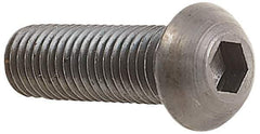 Holo-Krome - #8-32 UNC Hex Socket Drive, Button Screw - Alloy Steel, Black Oxide Finish, Fully Threaded, 1" Length Under Head - Exact Tool & Supply