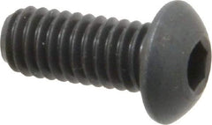 Holo-Krome - 5/16-18 UNC Hex Socket Drive, Button Screw - Alloy Steel, Black Oxide Finish, Fully Threaded, 3/4" Length Under Head - Exact Tool & Supply