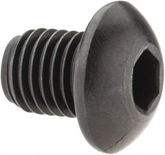 Holo-Krome - 5/16-24 UNF Hex Socket Drive, Button Screw - Alloy Steel, Black Oxide Finish, Fully Threaded, 3/8" Length Under Head - Exact Tool & Supply
