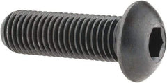 Holo-Krome - 5/16-24 UNF Hex Socket Drive, Button Screw - Alloy Steel, Black Oxide Finish, Fully Threaded, 1" Length Under Head - Exact Tool & Supply