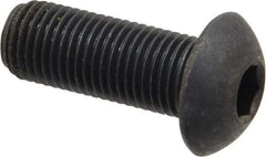 Holo-Krome - 3/8-24 UNF Hex Socket Drive, Button Screw - Alloy Steel, Black Oxide Finish, Fully Threaded, 1" Length Under Head - Exact Tool & Supply
