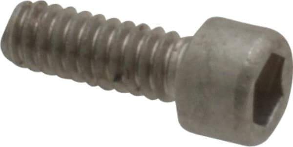 Holo-Krome - #2-56 UNC Hex Socket Drive, Socket Cap Screw - Grade 18-8 Stainless Steel, Uncoated, Fully Threaded, 1/4" Length Under Head - Exact Tool & Supply