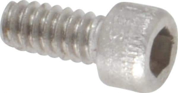 Holo-Krome - #4-40 UNC Hex Socket Drive, Socket Cap Screw - Grade 18-8 Stainless Steel, Uncoated, Fully Threaded, 1/4" Length Under Head - Exact Tool & Supply