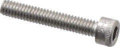 Holo-Krome - #8-32 UNC Hex Socket Drive, Socket Cap Screw - Grade 18-8 Stainless Steel, Uncoated, Fully Threaded, 1" Length Under Head - Exact Tool & Supply