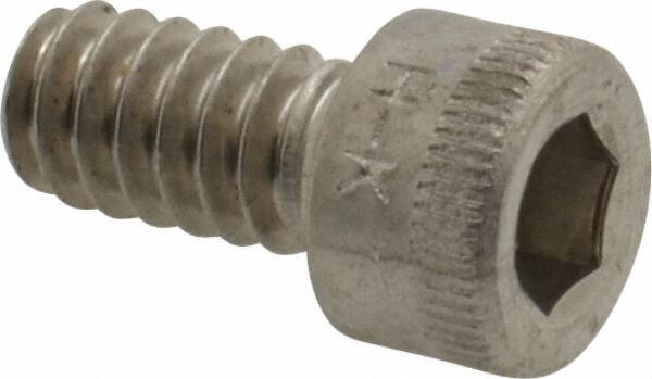 Holo-Krome - #10-24 UNC Hex Socket Drive, Socket Cap Screw - Grade 18-8 Stainless Steel, Uncoated, Fully Threaded, 3/8" Length Under Head - Exact Tool & Supply