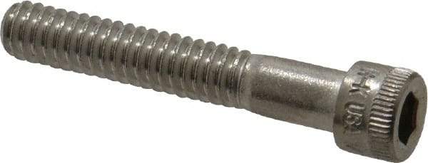 Holo-Krome - 1/4-20 UNC Hex Socket Drive, Socket Cap Screw - Grade 18-8 Stainless Steel, Uncoated, Partially Threaded, 1-1/2" Length Under Head - Exact Tool & Supply