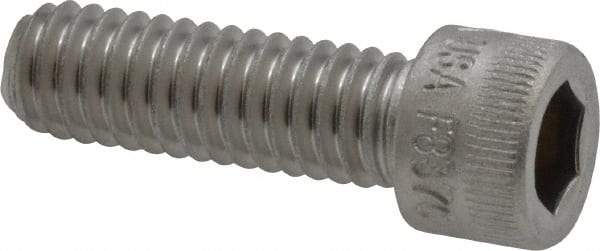 Holo-Krome - 5/16-18 UNC Hex Socket Drive, Socket Cap Screw - Grade 18-8 Stainless Steel, Uncoated, Fully Threaded, 1" Length Under Head - Exact Tool & Supply
