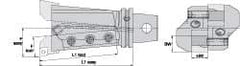 Kennametal - Right Hand Cut, KM63XMZ Modular Connection, Adapter/Mount Lathe Modular Clamping Unit - Through Coolant, Series STAR Straight Side Mount - Exact Tool & Supply