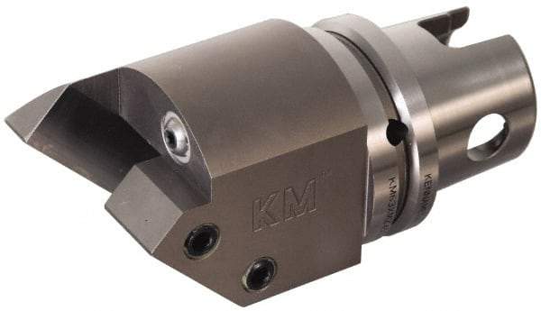 Kennametal - Left Hand Cut, KM63XMZ Modular Connection, Adapter/Mount Lathe Modular Clamping Unit - Through Coolant, Series TA 45° Mount - Exact Tool & Supply