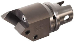 Kennametal - Right Hand Cut, KM63XMZ Modular Connection, Adapter/Mount Lathe Modular Clamping Unit - Through Coolant, Series TA 45° Mount - Exact Tool & Supply