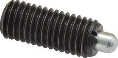 Gibraltar - 5/8-11, 1-1/2" Thread Length, 5/16" Plunger Projection, Steel Threaded Spring Plunger - 0.31" Max Plunger Diam, 1-1/2" Plunger Length, 3.5 Lb Init End Force, 10.5 Lb Final End Force - Exact Tool & Supply