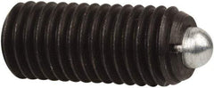Gibraltar - M12 x 1.75, 1.102" Thread Length, 0.157" Plunger Projection, Steel Threaded Spring Plunger - 0.236" Max Plunger Diam, 1.102" Plunger Length, 2.25 Lb Init End Force, 12.36 Lb Final End Force - Exact Tool & Supply