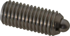 Gibraltar - M12 x 1.75, 1.102" Thread Length, 0.157" Plunger Projection, Stainless Steel Threaded Spring Plunger - 0.236" Max Plunger Diam, 1.102" Plunger Length, 10.12 Lb Init End Force, 24.73 Lb Final End Force - Exact Tool & Supply