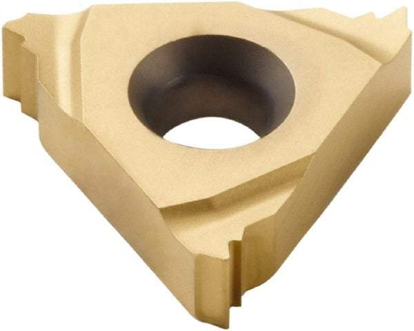 Seco - 16EL External Left Hand 11 Whitworth Laydown Threading Insert - Grade CP500, TiAlN/TiN Coated Carbide, 9.53mm Inscribed Circle - Exact Tool & Supply