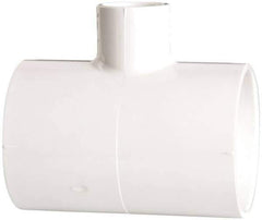 Value Collection - 2 x 2 x 3/4" PVC Plastic Pipe Reducing Tee - Schedule 40, All Slip End Connections - Exact Tool & Supply