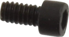 Holo-Krome - #0-80 UNF Hex Socket Drive, Socket Cap Screw - Alloy Steel, Black Oxide Finish, Fully Threaded, 1/8" Length Under Head - Exact Tool & Supply