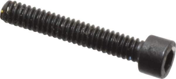 Holo-Krome - #0-80 UNF Hex Socket Drive, Socket Cap Screw - Alloy Steel, Black Oxide Finish, Fully Threaded, 3/8" Length Under Head - Exact Tool & Supply