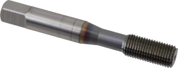 OSG - 3/8-24 UNF H4 Thread Limit Bottoming Thread Forming Tap - Powdered Metal High Speed Steel, TiCN Finish, 2-15/16" OAL, 1-1/4" Thread Length, Right Hand Thread, Series EXOTAP NRT - Exact Tool & Supply