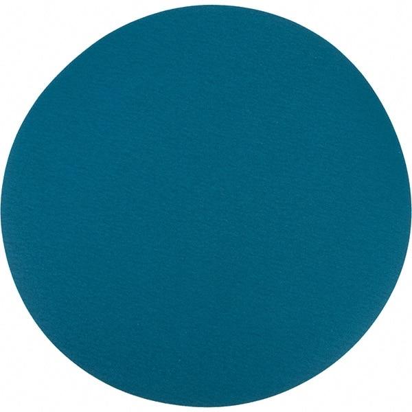 Norton - 20" Diam, 80 Grit Zirconia Alumina Adhesive PSA Disc - Coarse Grade, Blue, Y Weighted Backing, Flexible - Exact Tool & Supply