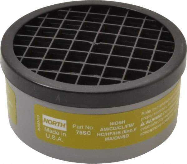 North - Olive Cartridge - Series 5500, 7700, 5400, 7600, Protects Against Acid Gas, Organic Vapor - Exact Tool & Supply
