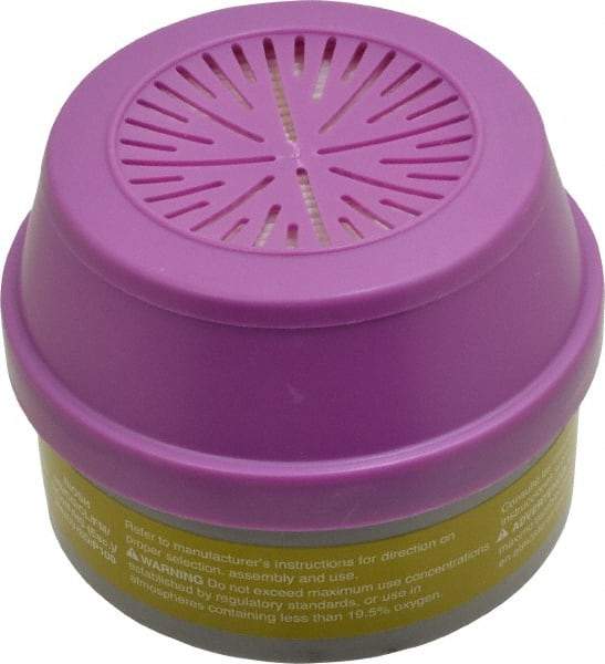North - Olive and Purple P100 Cartridge and Filter Combination - Series 5500, 7700, 5400, 7600, Protects Against Acid Gas, Organic Vapor - Exact Tool & Supply