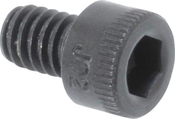 Holo-Krome - #8-32 UNC Hex Socket Drive, Socket Cap Screw - Alloy Steel, Black Oxide Finish, Fully Threaded, 1/4" Length Under Head - Exact Tool & Supply