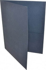 UNIVERSAL - 11" Long x 8-1/2" Wide Leatherette Two-Pocket Portfolios - Dark Blue - Exact Tool & Supply