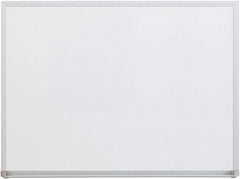 UNIVERSAL - 18" High x 24" Wide Melamine Dry Erase Board with 3/4" Rail - Aluminum, 5/8" Deep - Exact Tool & Supply