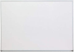 UNIVERSAL - 36" High x 48" Wide Melamine Dry Erase Board with 3/4" Rail - Aluminum, 5/8" Deep - Exact Tool & Supply