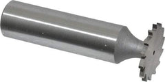 Whitney Tool Co. - 3/4" Diam x 1/16" Face Width, Cobalt, 14 Teeth, Shank Connection Woodruff Keyseat Cutter - Uncoated, 2-1/16" OAL x 1/2" Shank, Straight Teeth - Exact Tool & Supply