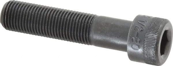 Holo-Krome - 1/2-20 UNF Hex Socket Drive, Socket Cap Screw - Alloy Steel, Black Oxide Finish, Partially Threaded, 2-1/4" Length Under Head - Exact Tool & Supply