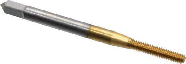 OSG - M2.5x0.45 Metric Coarse D3 Thread Limit Bottoming Thread Forming Tap - Cobalt, TiN Finish, 1-13/16" OAL, 1/2" Thread Length, Right Hand Thread, Series HY-PRO NRT - Exact Tool & Supply
