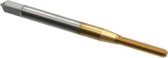 OSG - M2.5x0.45 Metric Coarse D3 Thread Limit Bottoming Thread Forming Tap - Cobalt, TiN Finish, 1-13/16" OAL, 1/2" Thread Length, Right Hand Thread, Series HY-PRO NRT - Exact Tool & Supply