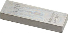 Mitutoyo - 0.17" Rectangular Steel Gage Block - Accuracy Grade 0, Includes Certificate of Inspection - Exact Tool & Supply