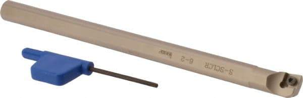 Iscar - 0.449" Min Bore Diam, 6" OAL, 3/8" Shank Diam, S-SCLC Indexable Boring Bar - CC.T 2 Insert, Screw Holding Method - Exact Tool & Supply