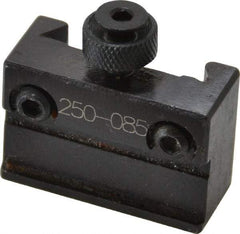 Phase II - #7 Universal Parting Blade Tool Post Holder - 5 to 8" Lathe Swing, 25.4mm OAH x 1-1/2" OAL, 1/2" Max Tool Cutting Size - Exact Tool & Supply