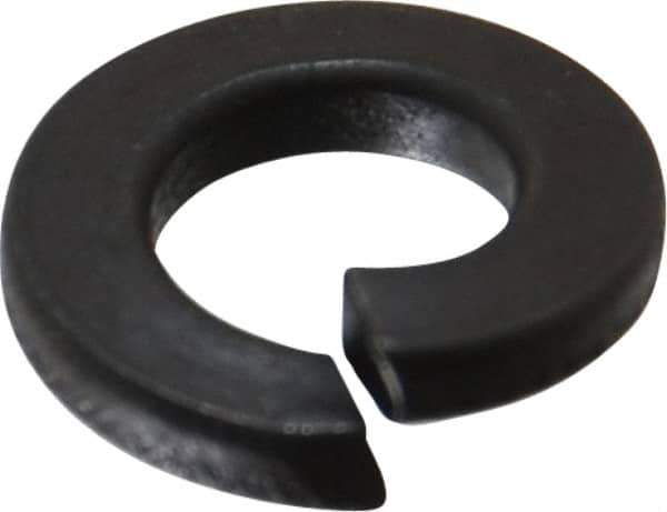 Value Collection - 1/4", 0.252" ID, 0.077" Thick Split Lock Washer - Grade 2 Spring Steel, Uncoated, 0.252" Min ID, 0.26" Max ID, 0.489" Max OD - Exact Tool & Supply