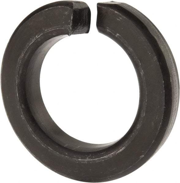 Value Collection - 1-1/2", 1.504" ID, 0.045" Thick Split Lock Washer - Grade 8 Spring Steel, Uncoated, 1.504" Min ID, 1.534" Max ID, 2.491" Max OD - Exact Tool & Supply