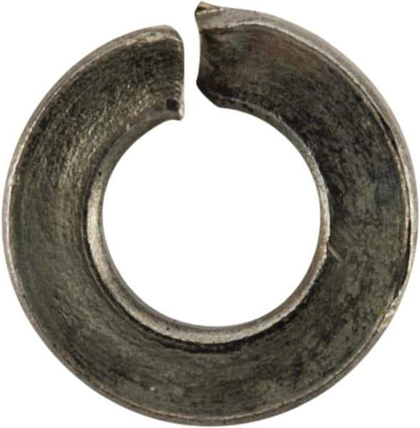 Value Collection - #3, 0.101" ID, 0.034" Thick Split Lock Washer - Grade 2 Spring Steel, Zinc-Plated Finish, 0.101" Min ID, 0.107" Max ID, 0.239" Max OD - Exact Tool & Supply