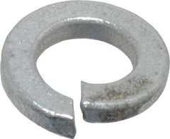 Value Collection - #10, 0.193" ID, 0.056" Thick Split Lock Washer - Grade 2 Spring Steel, Zinc-Plated Finish, 0.193" Min ID, 0.2" Max ID, 0.35" Max OD - Exact Tool & Supply