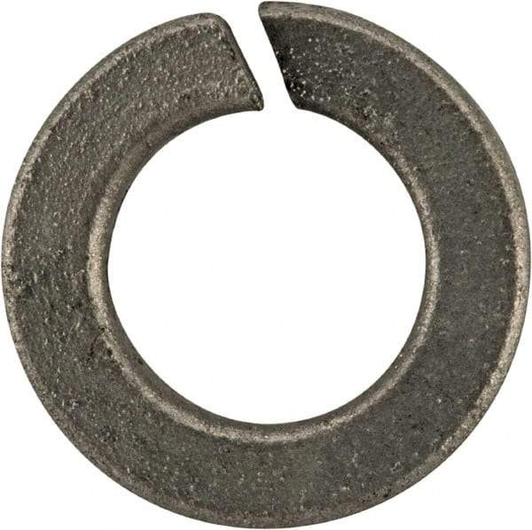 Value Collection - #12, 0.22" ID, 0.063" Thick Split Lock Washer - Grade 2 Spring Steel, Zinc-Plated Finish, 0.22" Min ID, 0.227" Max ID, 0.391" Max OD - Exact Tool & Supply